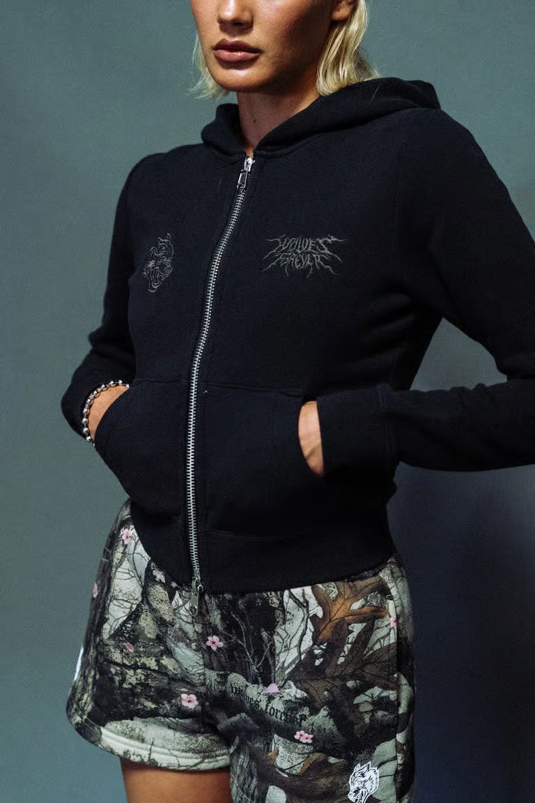 Darc Sport Moth Kanji Iris Zip Up Hoodie