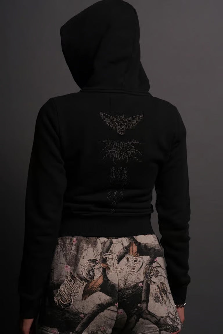 Darc Sport Moth Kanji Iris Zip Up Hoodie