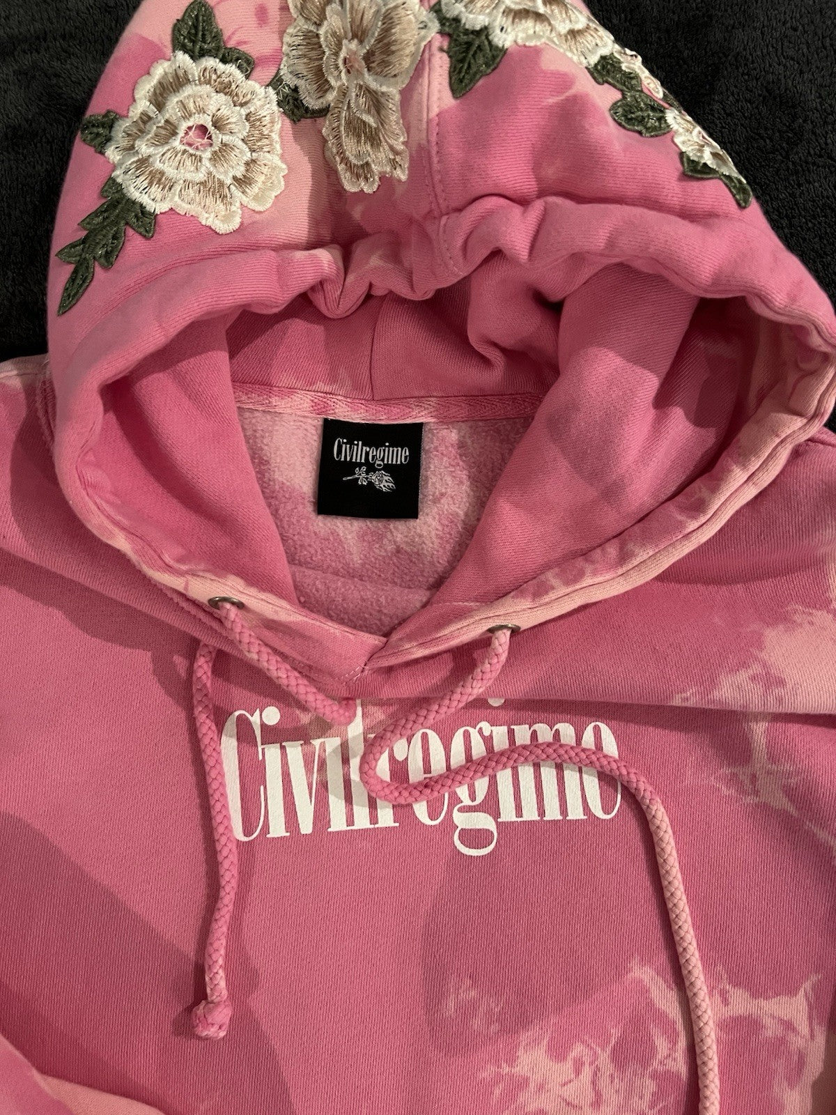 Civil Regime White Rose Hoodie