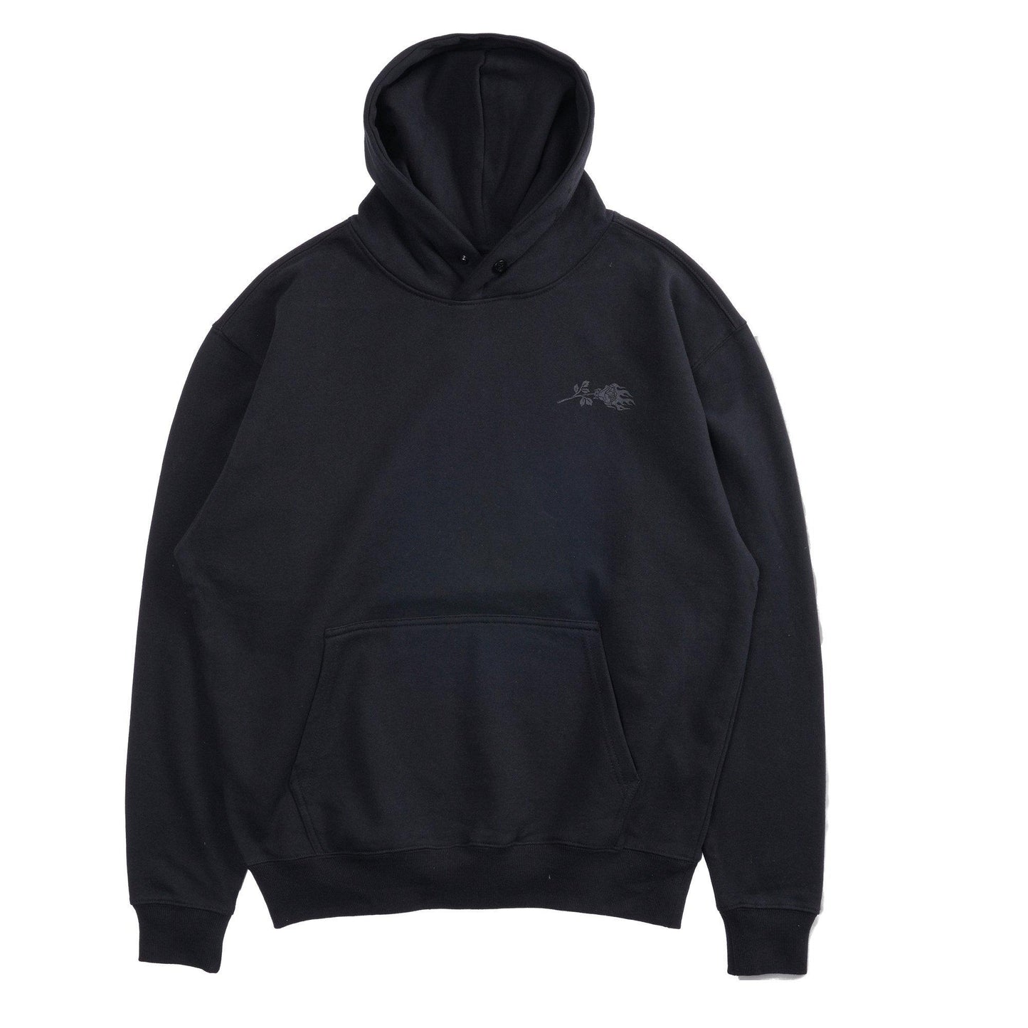 Civil Regime Concrete Rose Snap Hoodie - Black