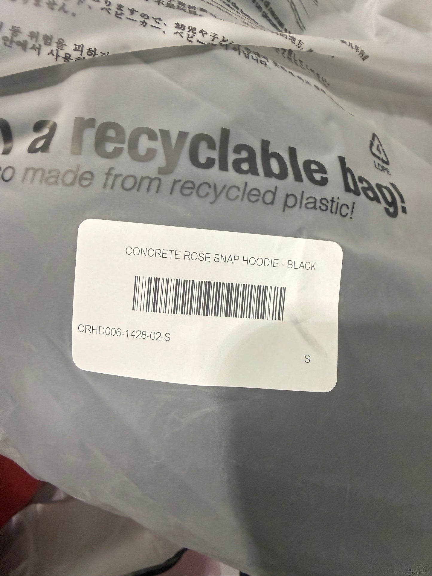 Civil Regime Concrete Rose Snap Hoodie - Black