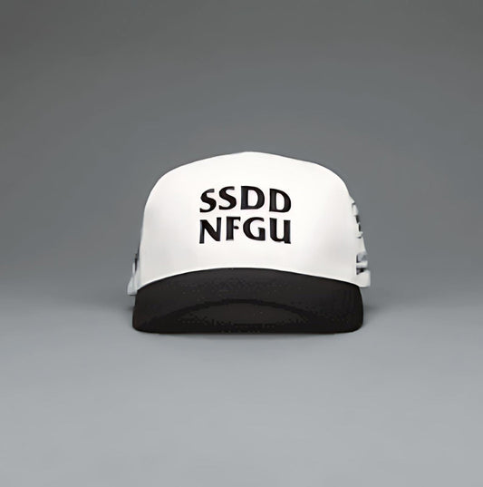 With Valor 5 Panel Hat Cream/Black