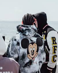 Civil Regime Marble Mickey Cozy Hoodie in OG Marble Wash