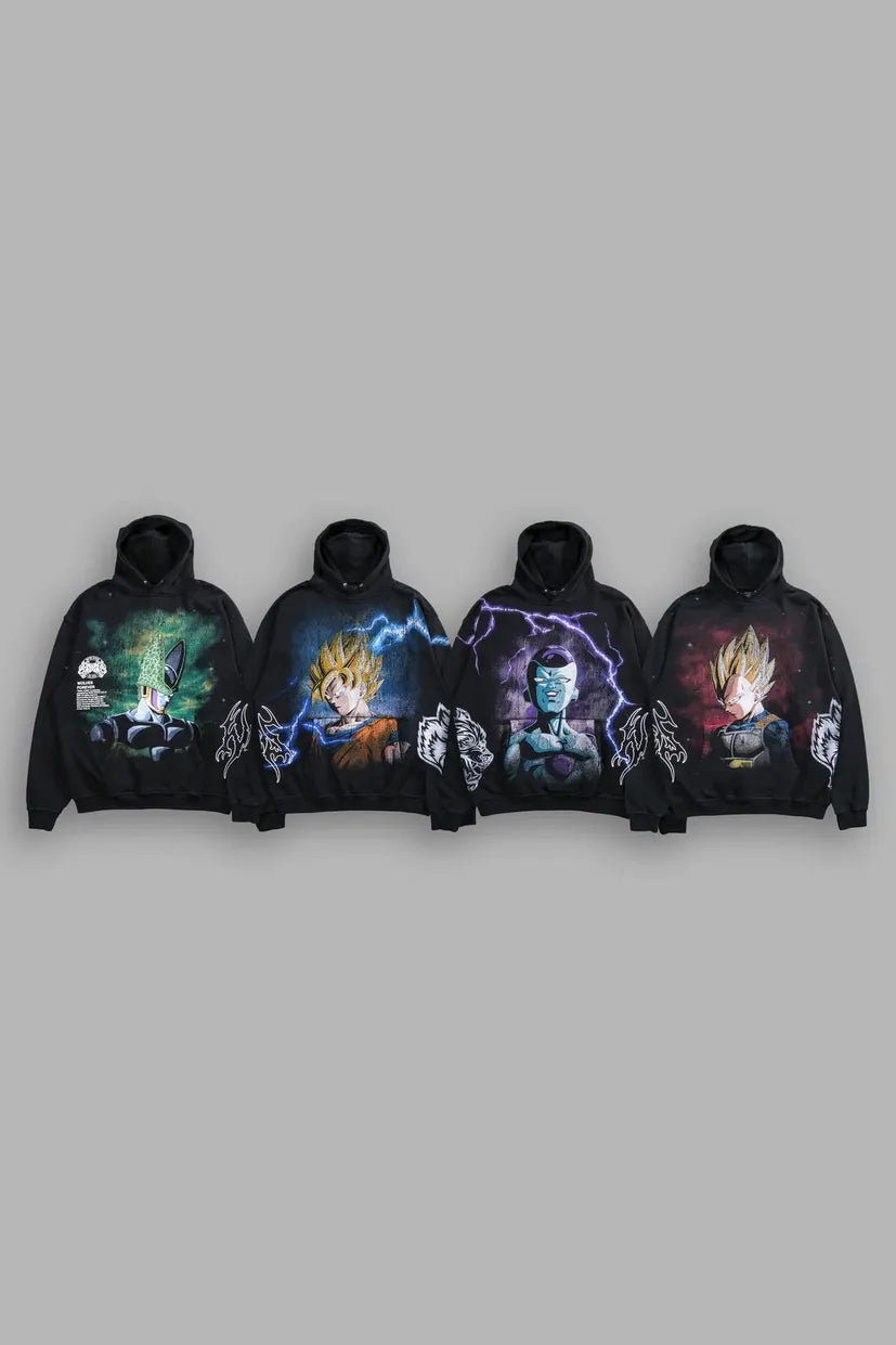 Darc Sport Dragon Ball Z Side-By-Side Hoodie Box Set in Black | Size Large